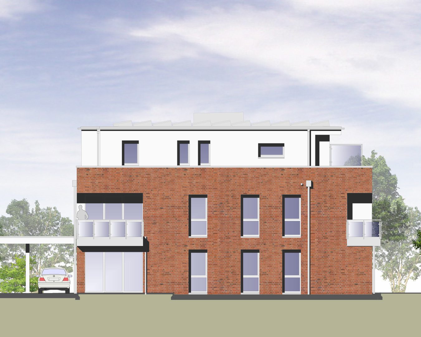 Entwurf der Seniorenwohnanlage in Mönchengladbach-Giesenkirchen